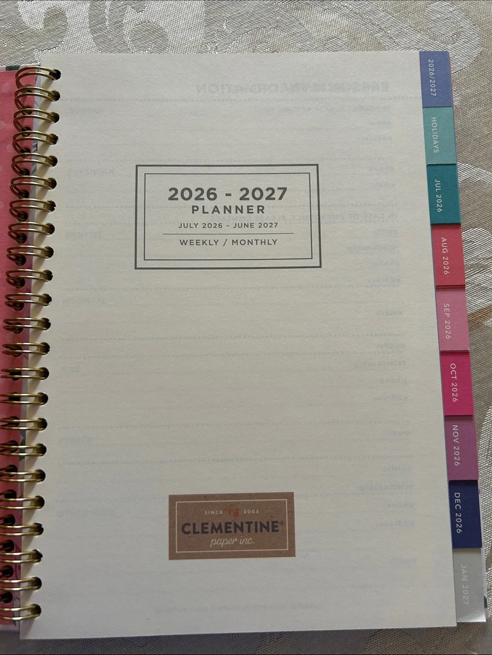 Pink Floral 2026-2027 Planner - 'For I Know The Plans'